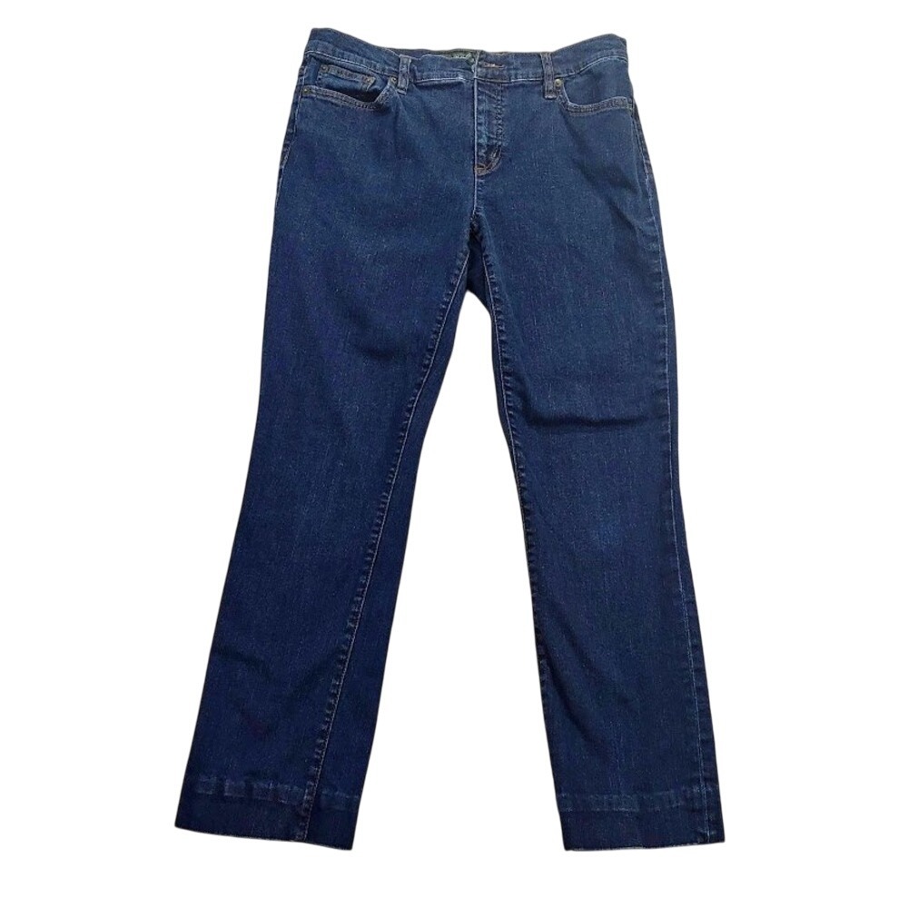 LRL Lauren Jeans Co Women Bootcut  Size 10 Dark Wash Classic Denim Mid-Rise